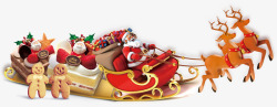 圣诞老人麋鹿饼干姜饼人糖果图案素材