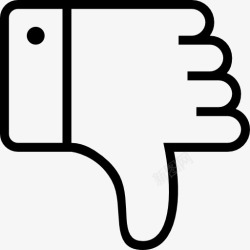 概述社会社会不喜欢拇指向下的手概述符号图标高清图片