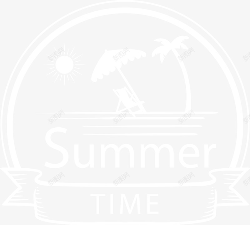 创意卡通夏季沙滩标签矢量图ai免抠素材_88icon https://88icon.com 促销标签 创意标签 夏天 夏季 夏季标签 手绘标签 沙滩 海滩 遮阳伞 矢量图