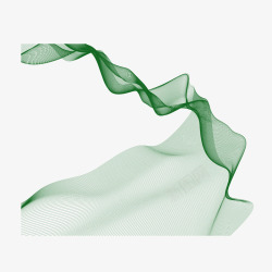 绿色立体渲染曲线矢量图素材