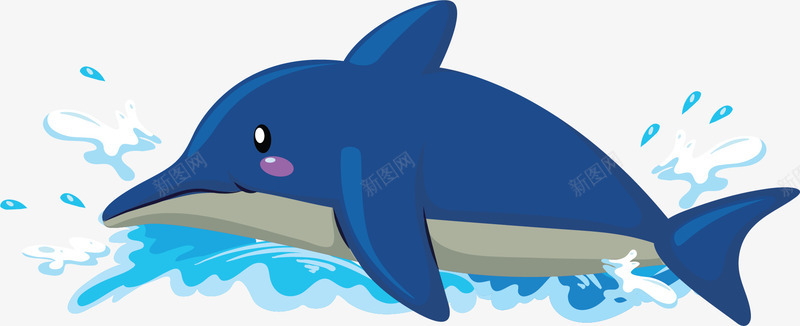 夏季海洋蓝色海豚矢量图ai免抠素材_88icon https://88icon.com 可爱海豚 夏季 夏季海洋 海豚 矢量png 蓝色海豚 矢量图