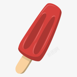 创意红色冰淇淋矢量图素材