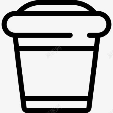 一次性卫生筷塑料咖啡杯图标图标