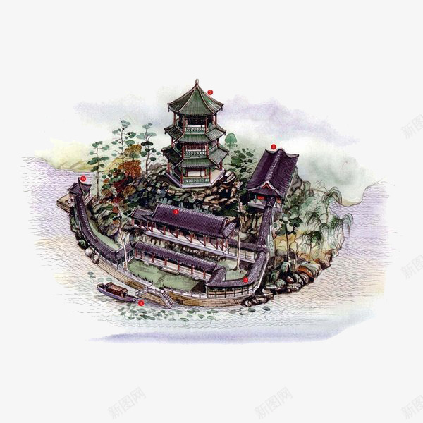 古代花园建筑png免抠素材_88icon https://88icon.com PNG 免抠 城堡 建筑 手绘 花园