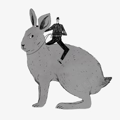骑兔子素材