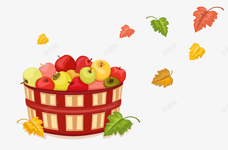 秋天收获丰盛的果实png免抠素材_88icon https://88icon.com 季节秋季 手绘 手绘平面 收获丰收 瓜果苹果 食物 食物苹果