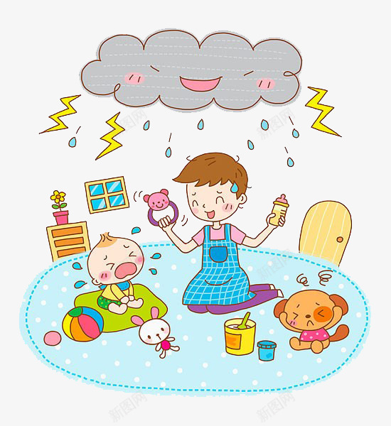 孩子哭闹png免抠素材_88icon https://88icon.com 乌云 哭闹 孩子 玩具