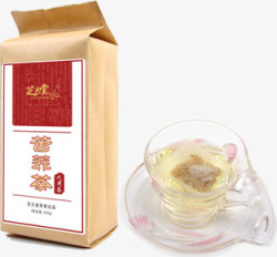 春天黄色茶叶包装茶杯素材