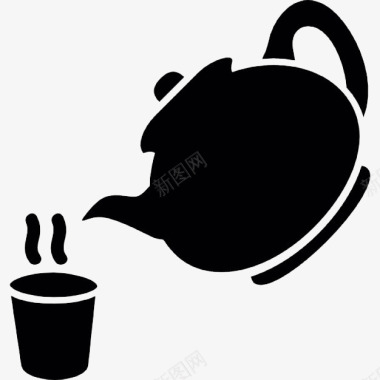 茶道古韵沏茶茶道图标图标