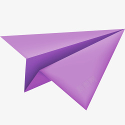 紫色卡通纸飞机装饰图案素材