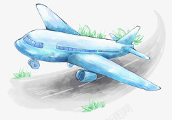 彩色大型客机大型客机插画高清图片