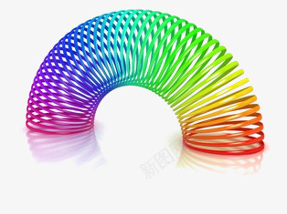 彩色弹簧png免抠素材_88icon https://88icon.com 弹簧 彩色 彩虹 拱门 玩具