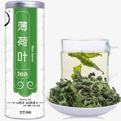 薄荷叶茶素材