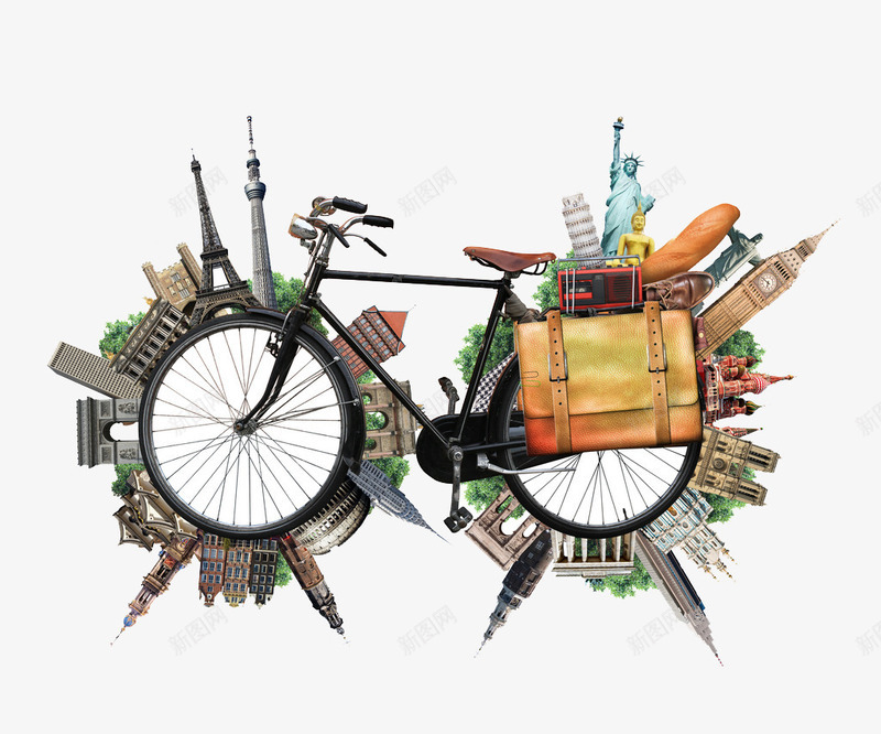 周游世界png免抠素材_88icon https://88icon.com 世界各地 世界名胜 出国旅游 出国游 国外游 地标建筑 外国著名景点 必看景点 旅游 旅游景点 旅游设计 旅游风景 标志性建筑 环球旅行 自行车 风景名胜 飞机