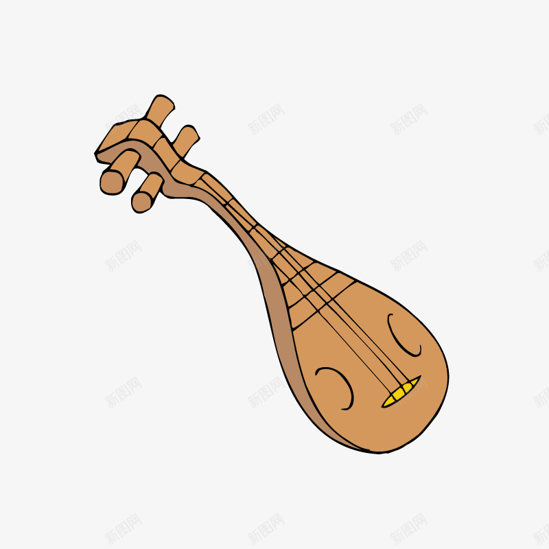 卡通琵琶png免抠素材_88icon https://88icon.com 中国元素 乐器 传统文化 卡通琵琶 古代乐器 文化艺术 琵琶