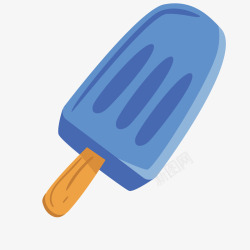 蓝色的雪糕冰棒素材