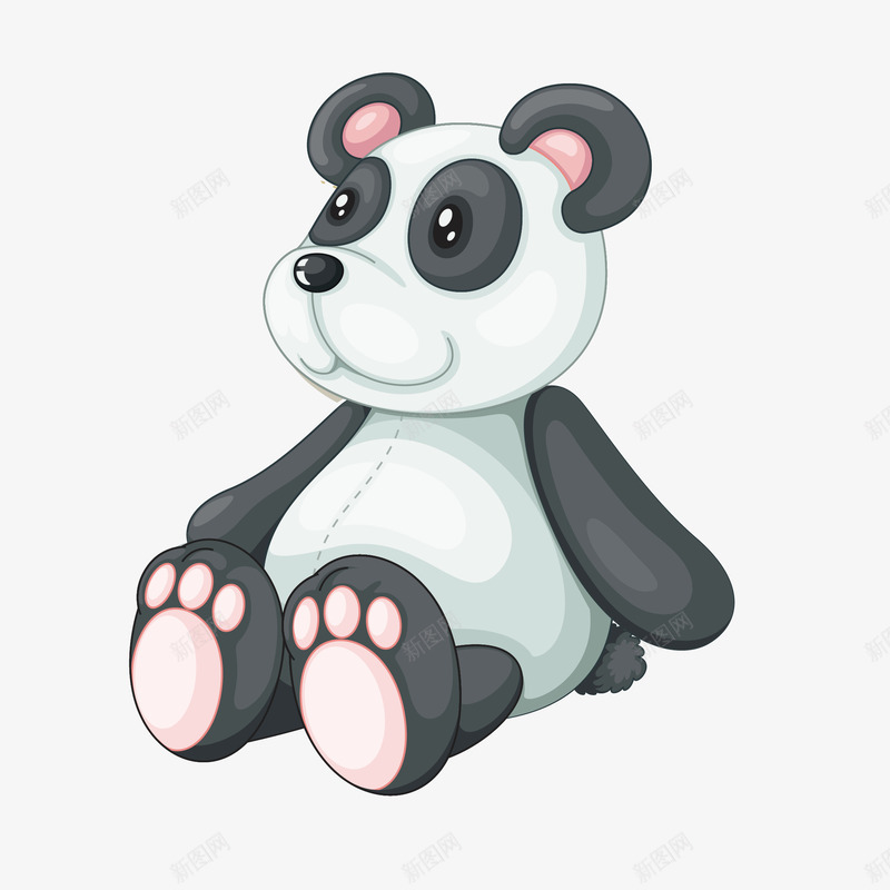卡通熊猫png免抠素材_88icon https://88icon.com 可爱 图示 布偶 手绘图 插图 熊猫 玩偶 玩具