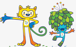 里约奥运会吉祥物组合素材