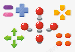 游戏按钮组合矢量图素材