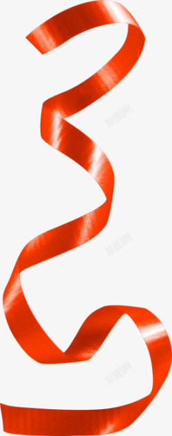 红色范光彩带曲线感素材