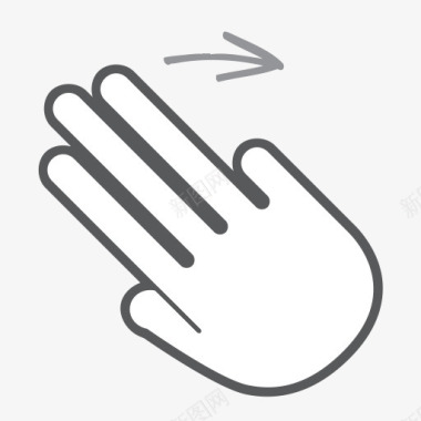 手指手势手互动是的滚动刷卡交图标图标