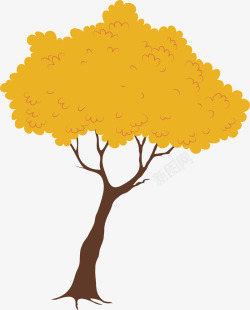 黄色树叶的大树素材