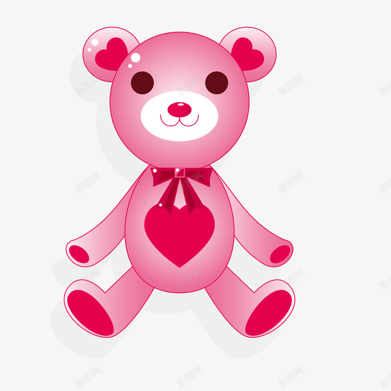一只粉色可爱的小熊png免抠素材_88icon https://88icon.com 动物 小熊 毛绒玩具 爱心 粉色 粉色小熊