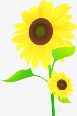 花朵卡通装饰向日葵矢量图图标图标