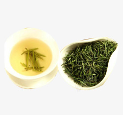 绿茶叶叶子皇茶绿茶叶泡茶高清图片