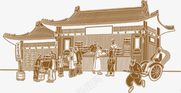 中国风古代店铺png免抠素材_88icon https://88icon.com 古代 古代商店 古代铺子 国风 店铺