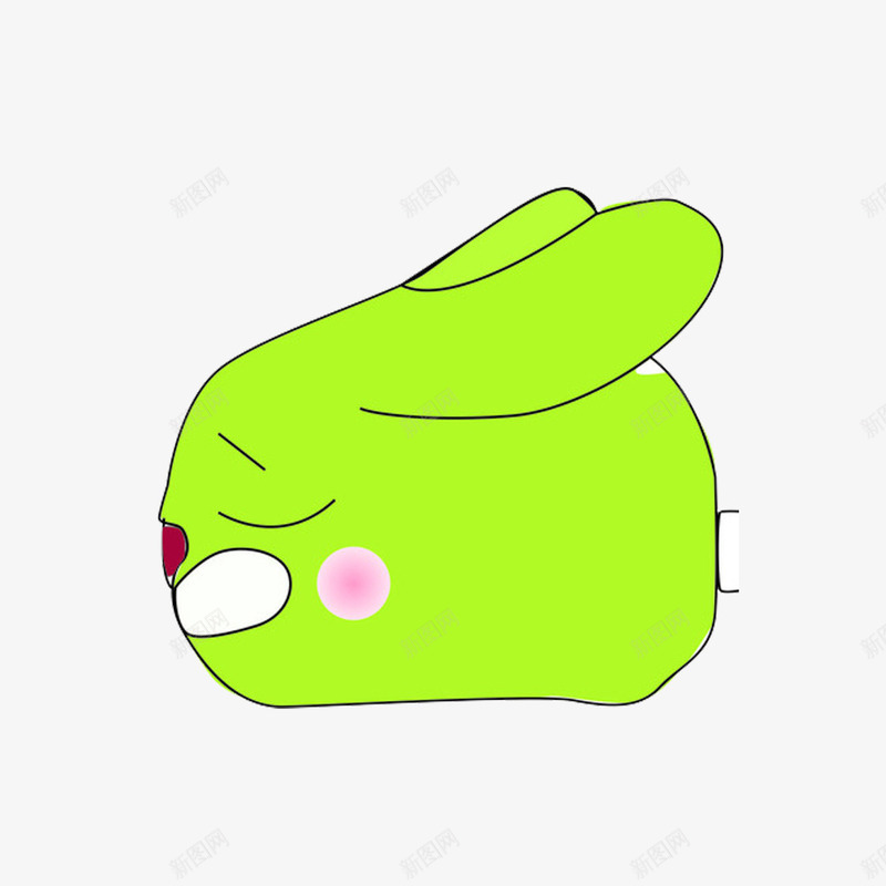 绿色的小兔子卡通头像psd免抠素材_88icon https://88icon.com 卡通 头像 小兔子 绿色