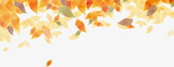 手绘秋天的树叶海报素材