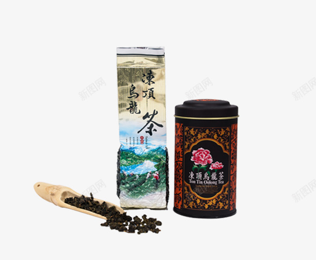 冻顶乌龙茶png免抠素材_88icon https://88icon.com 竹勺 红色 茶叶 黑色