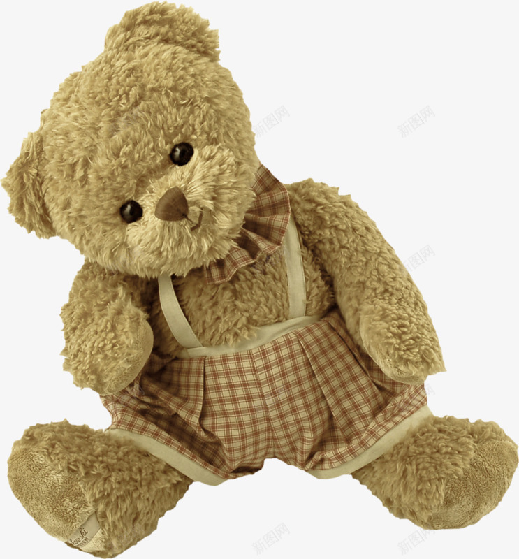 玩具小熊png免抠素材_88icon https://88icon.com 儿童玩具 小女孩玩具 玩具熊 穿上背带裤的小熊 穿衣服的小熊