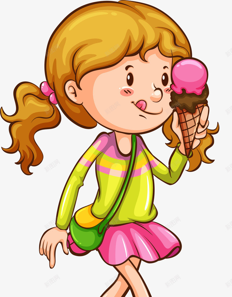 微笑卡通吃冰淇淋女孩png免抠素材_88icon https://88icon.com 517 可爱女孩 吃冰淇淋 吃货节 图案 夏天 夏季 美食节 食品 餐饮