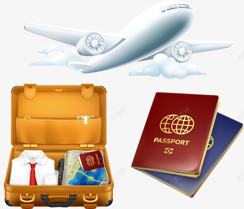 签证护照行李旅行飞机png免抠素材_88icon https://88icon.com 护照 旅行 旅行素材 旅行飞机 签证 行李 飞机