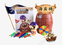 愚人节儿童整蛊海盗木桶玩具素材