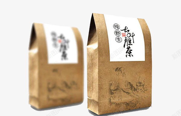 纯野生古叶胆茶png免抠素材_88icon https://88icon.com 纸质包装 茶叶 野生茶叶