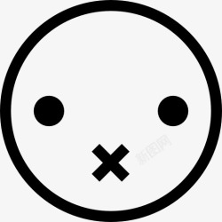沉默的面孔沉默图标高清图片