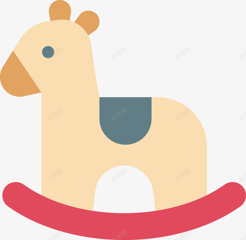 创意儿童玩具木马图png免抠素材_88icon https://88icon.com 可爱 婴儿 小马 玩具 红色