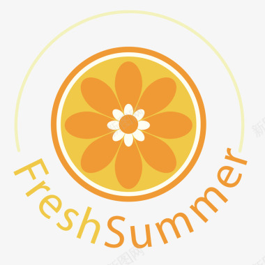 夏季水果促销展板手绘夏季水果标签矢量图图标图标