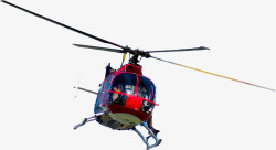 实物红色直升飞机素材