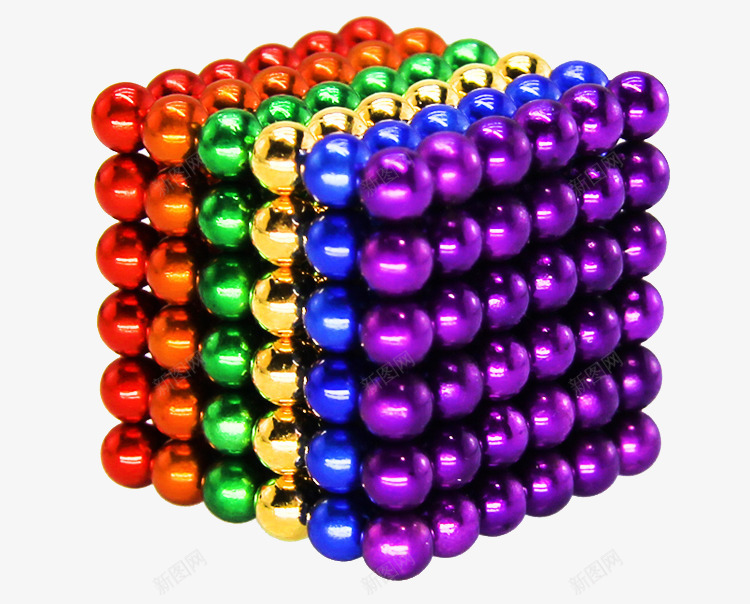 多色彩虹磁石png免抠素材_88icon https://88icon.com 多色磁石 玩具磁力球 磁力小球 磁石