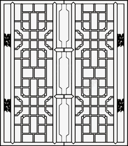 古代雕花窗户素材