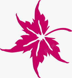 扁平手绘红色的枫叶素材