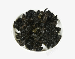 高山茶黑色黑乌龙茶茶叶高清图片