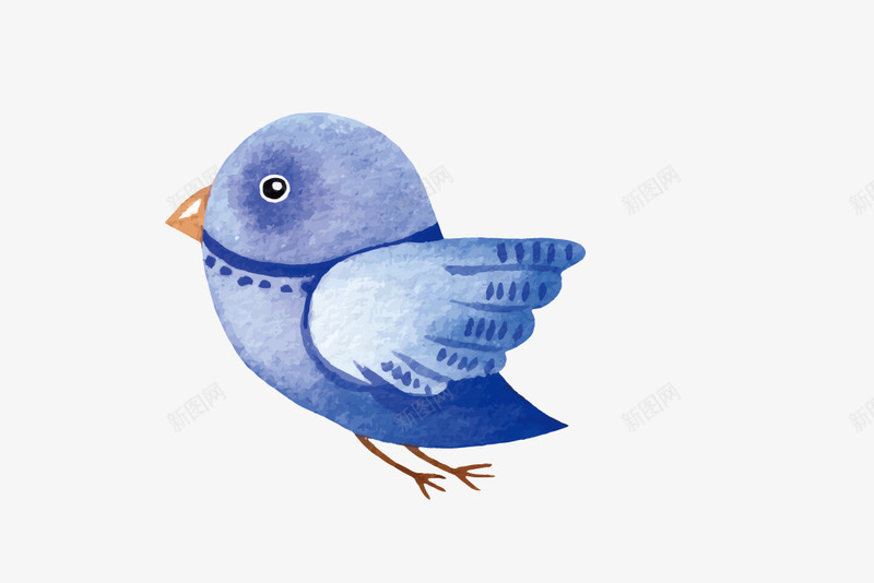 卡通手绘飞翔的小鸟png免抠素材_88icon https://88icon.com 创意 动漫动画 卡通手绘 可爱的鸟儿 蓝色 飞翔的小鸟