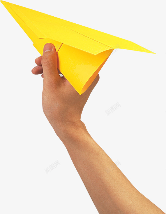 一只手拿着纸飞机png免抠素材_88icon https://88icon.com 手 手拿飞机 拿着飞机 纸飞机 黄色