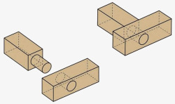 古代建筑结构卯榫素材