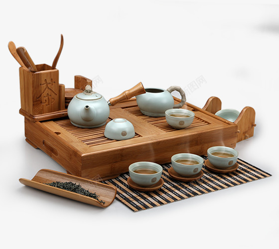 桌子茶叶和茶具png免抠素材_88icon https://88icon.com 实物 桌子 茶具 茶叶